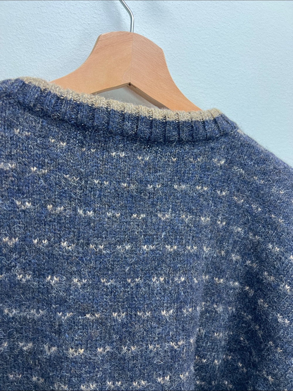 Vintage Woolrich Nottingham Tweed Wool Sweater Fair Isle Crewneck Mens XL Warm - Picture 5 of 7